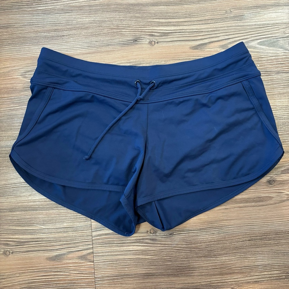 Athleta Deep Blue Women's Athletic Shorts Mini Micro Shorts S